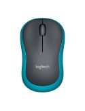 Logitech M185 Mouse Wireless 1000 DPI Nero, Blu - 910-002239