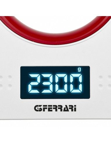 G3 Ferrari G20071 Bilancia da cucina elettronica 5 kg Rosso, Bianco