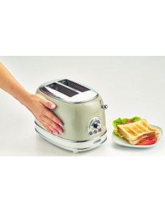 Tostapane compatto Bomann® 2 fette, Tostapane con funzione  scongelamento/riscaldamento/quick-stop, Tostapane con attacco per panini, Tostapane  bianco anche per toast e cialde pronte