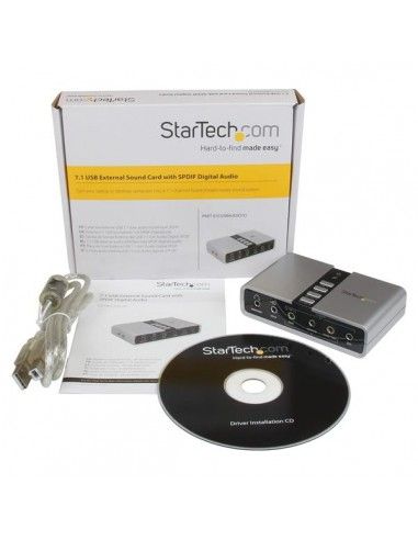 StarTech.com ICUSBAUDIOB - StarTech.com Scheda Audio Esterna Stereo USB 2.0  - Adattatore esterno scheda audio Stereo USB 2.0 a 3,5 mm Jack audio