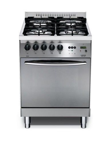 Lofra C66MF/C Cucina Gas 4 Fornelli con Forno Elettrico da 60 cm Acciaio  inossidabile