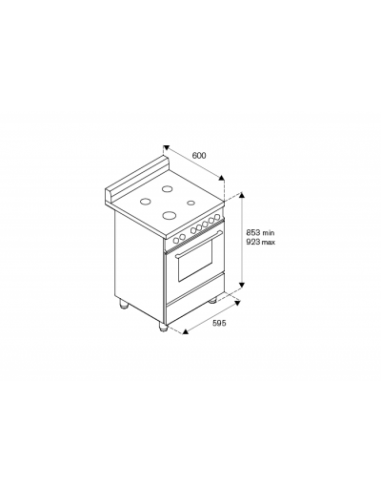 Bertazzoni La Germania AMN664ENEV Cucina Gas 4 Fornelli con Forno Elettrico  da 60 cm Nero