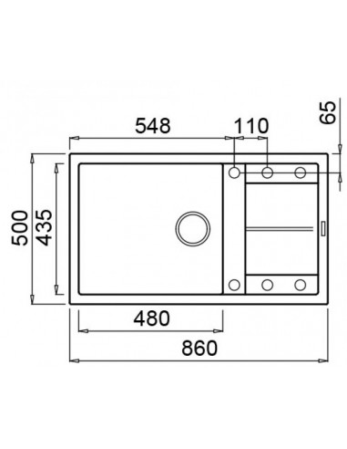 ELLECI Lavello 1 Vasca con Gocciolatoio, Linea Unico 410, Installazione  Standard, 86 cm, Granitek Alluminio - LMU41079