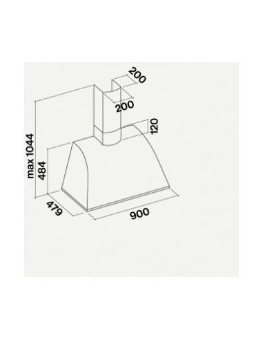 FALMEC GINEVRA TILE 90 Cappa Aspirante a parete 90 cm Classe C Avorio