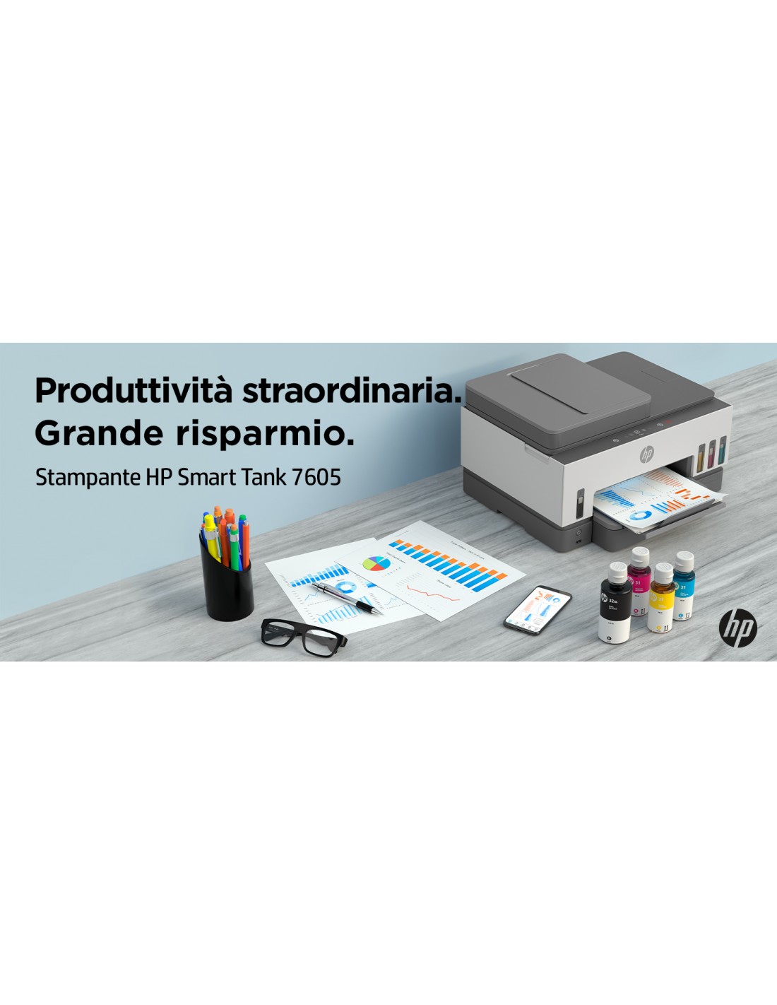 28C02A#BHC - HP Smart Tank Stampante multifunzione 7605, Stampa